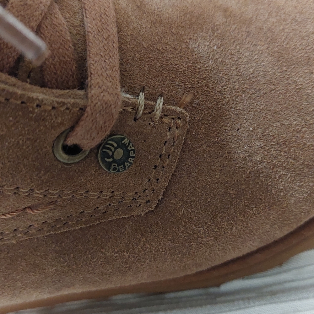 BearPaw Brown Suede Lace-Up Wedge Ankle Boots Size 6 - Picture 9 of 9